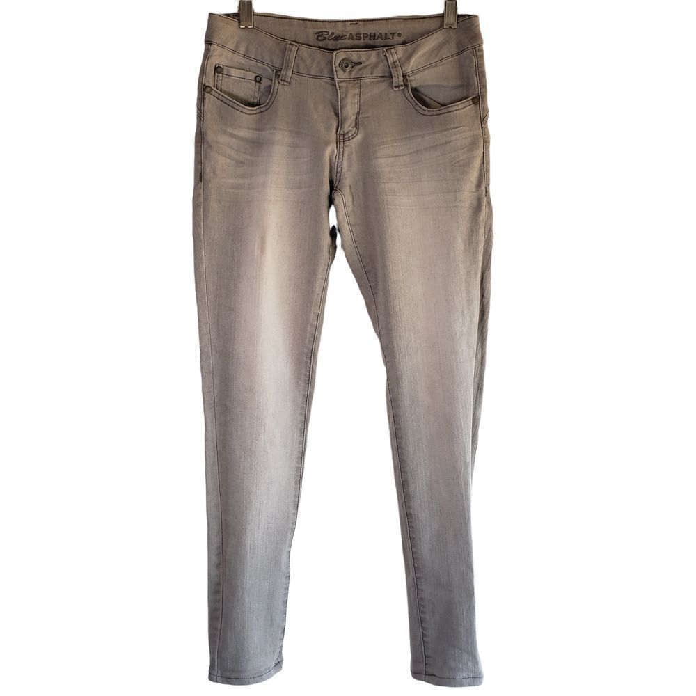 Blue Asphalt Skinny Jeans Women's Size 9 Light Gray